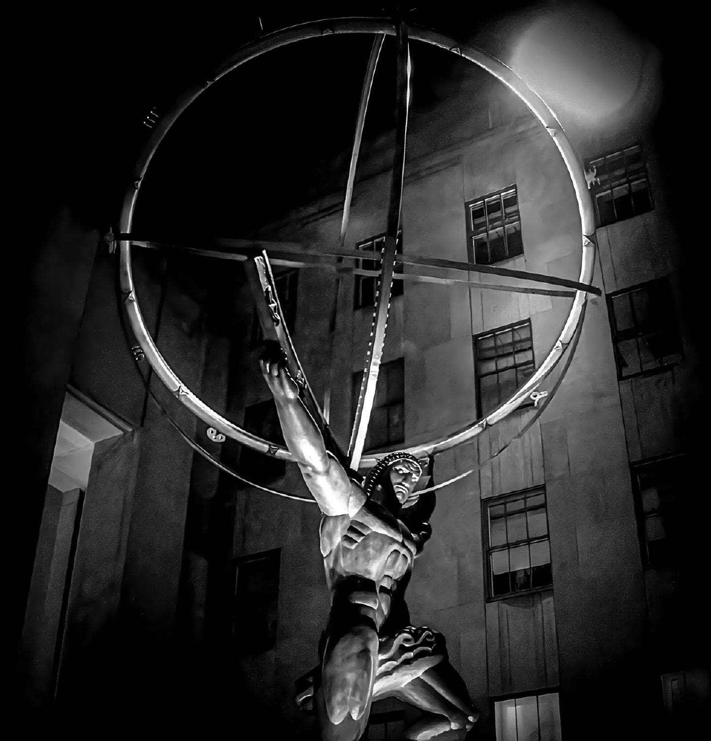 NYC - Atlas Shrugging in B&W