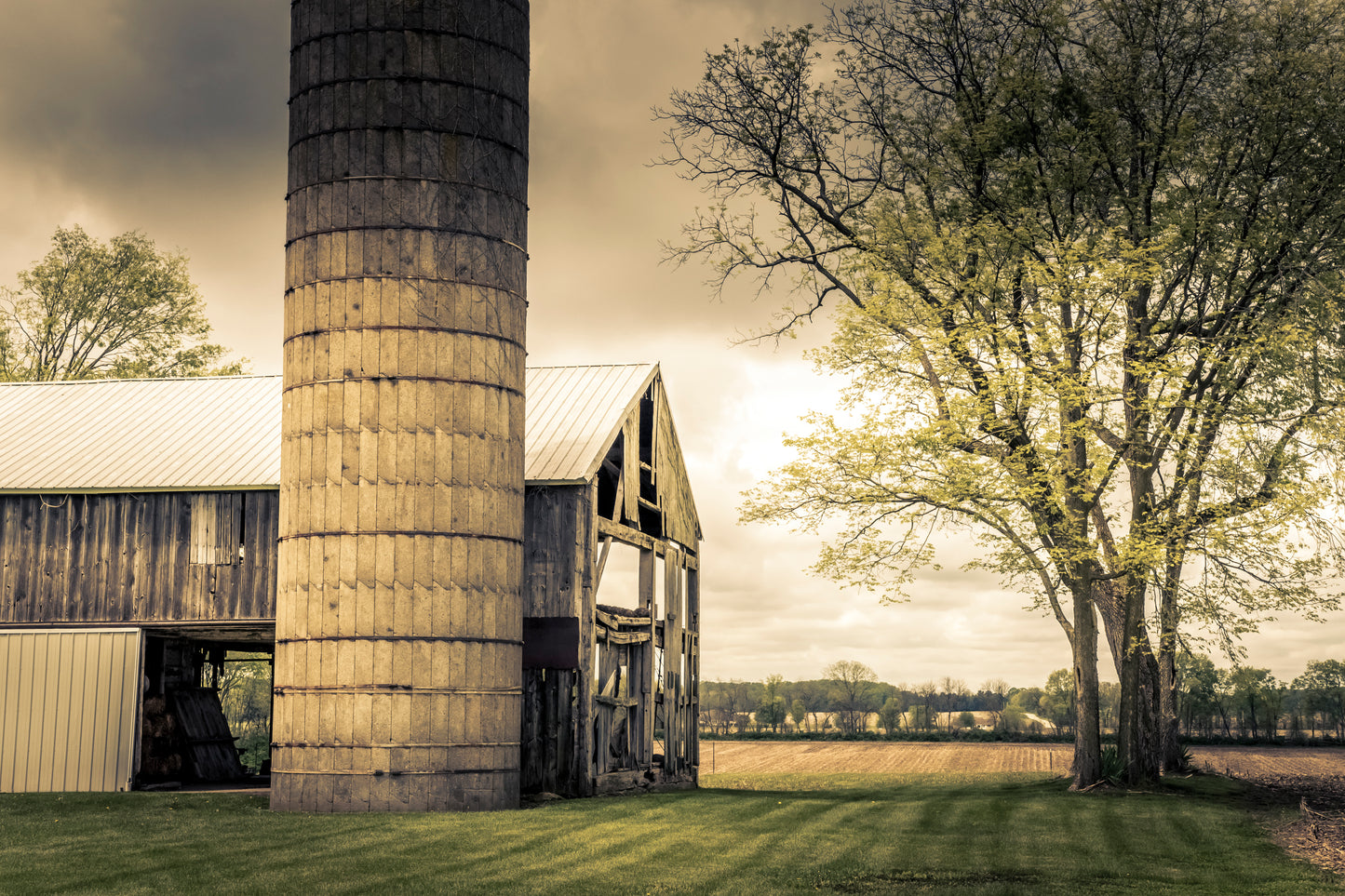 Dusk Paints the Farm