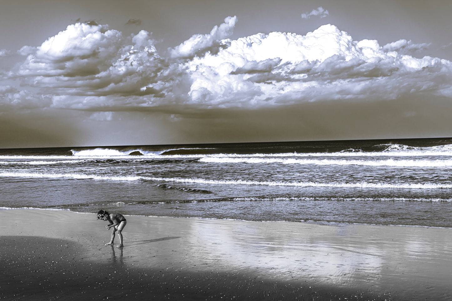 Shelling Boy on Anastasia Island