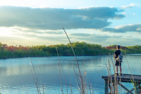 Loxahatchee - Chronology of a Sunset 7:13pm: Boy Fishing