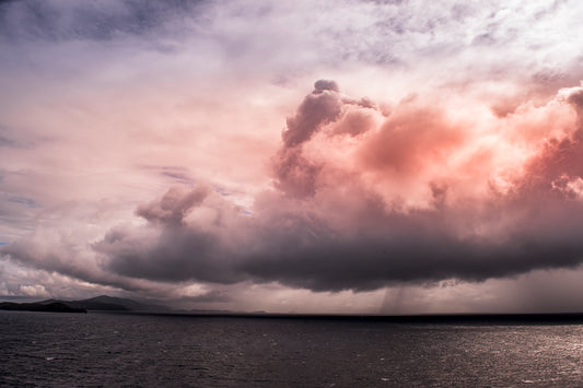 Sunset Squall Over the Caribbean