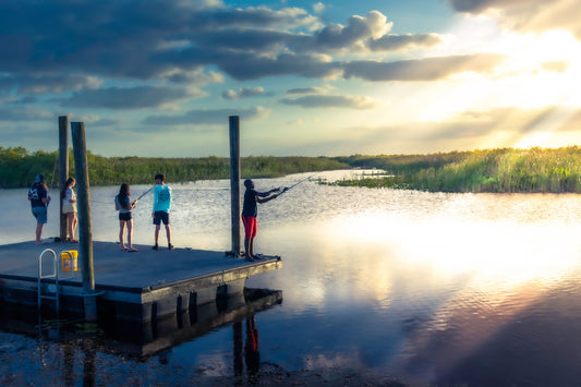 Loxahatchee - Chronology of a Sunset 7:14pm: Fishing for Sunset